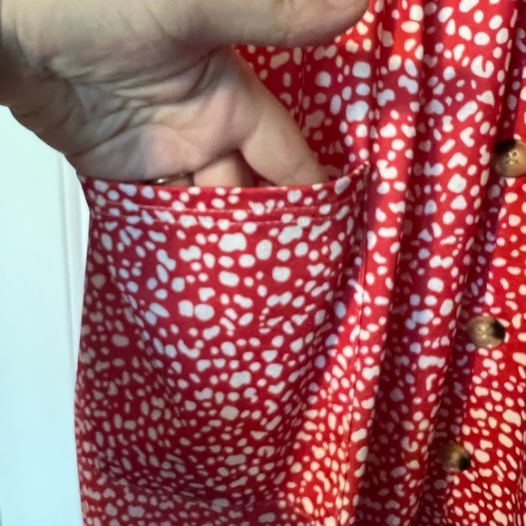 Small Amazon no brand v neck dress with pockets short sleeve buttons - Picture 7 of 10
